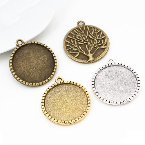 Zinc Alloy vedhæng Cabochon Setting, forgyldt, du kan DIY, flere farver til valg, nikkel, bly & cadmium fri, inner diameter:25mm, Ca. 100pc'er/Bag, Solgt af Bag