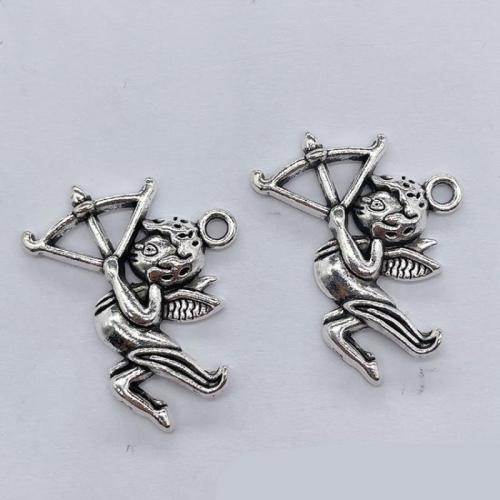 Zinc Alloy Pendants Angel antique silver color plated DIY nickel lead & cadmium free Approx Sold By Bag