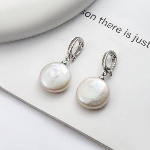 Freshwater Pearl Pendants with Brass Round DIY nickel lead & cadmium free 13mm Sold By PC