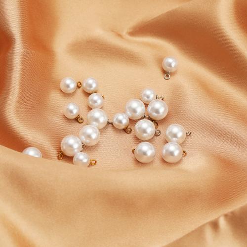 Plastic Pearl Pendant plated DIY Sold By Bag