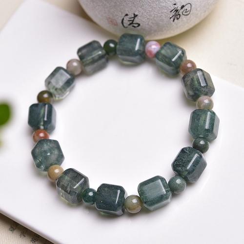 Agate βραχιόλι κοσμήματα, Moss Agate, για τη γυναίκα, Μήκος 16 cm, Sold Με PC