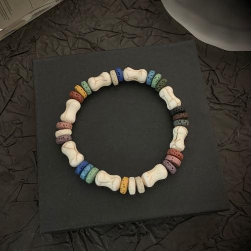 Gemstone Bracelets Lava Unisex Length 16 cm Sold By PC