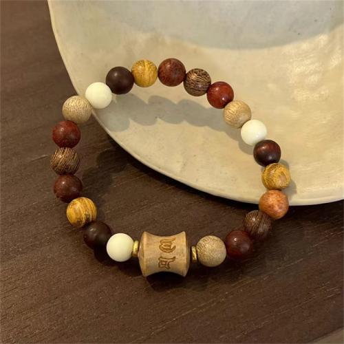 Wood Bracelets Sandalwood with Multi - gemstone & for woman Sold By PC