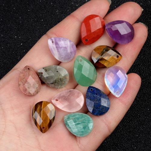 Gemstone Pendants Jewelry Natural Stone Teardrop DIY Sold By PC