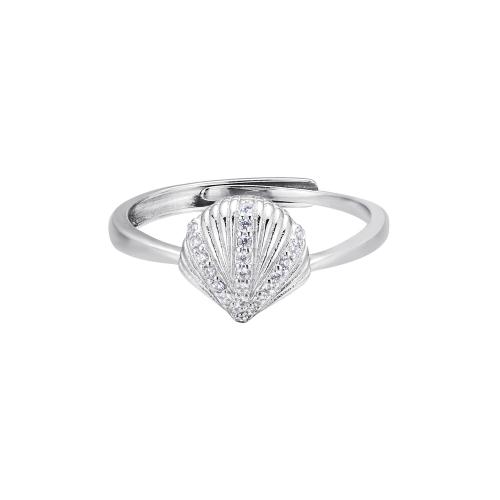 Cubic Zirconia Micro effenen Sterling Zilver Ringen, 925 Sterling Zilver, micro pave zirconia & voor vrouw, platina kleur, Verkocht door PC