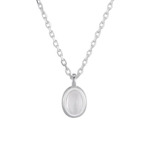 Sterling Silver Κολιέ, 925 Sterling Silver, με Clear Quartz, για τη γυναίκα, περισσότερα χρώματα για την επιλογή, Μήκος Περίπου 41-50 cm, Sold Με PC