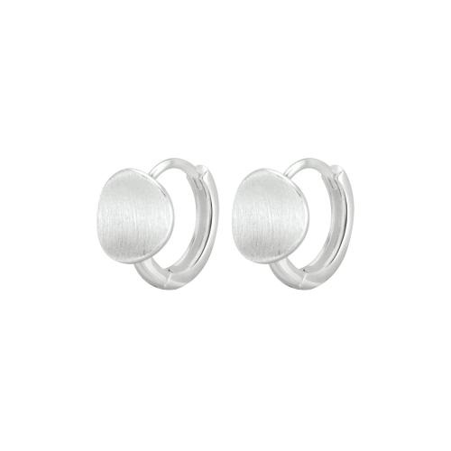 925 Sterling Silver Hoop Earrings for woman 11.50mm Sold By Pair