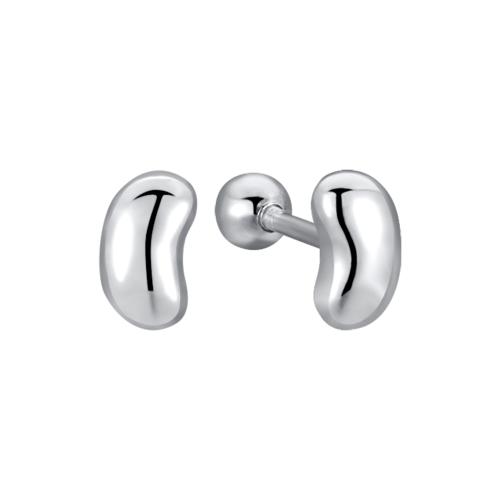 Sterling Silver Jewelry Earring, 925 Sterling Silver, do bhean, airgid, 6.40x3.60mm, Díolta De réir Péire