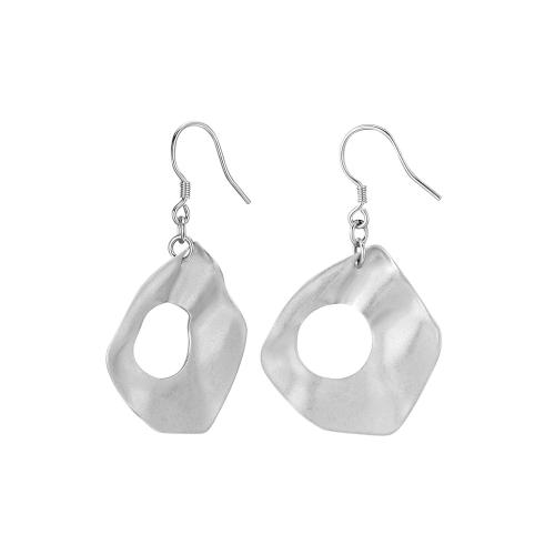 925 Sterling Silver Drop -øreringe, 925 Sterling Sølv, for kvinde, platin farve, 27.80x10.80mm, Solgt af par