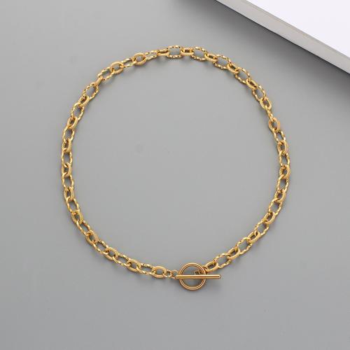 Stainless Steel Jewelry Necklace 304 Stainless Steel plated fashion jewelry & for woman golden Sold By PC