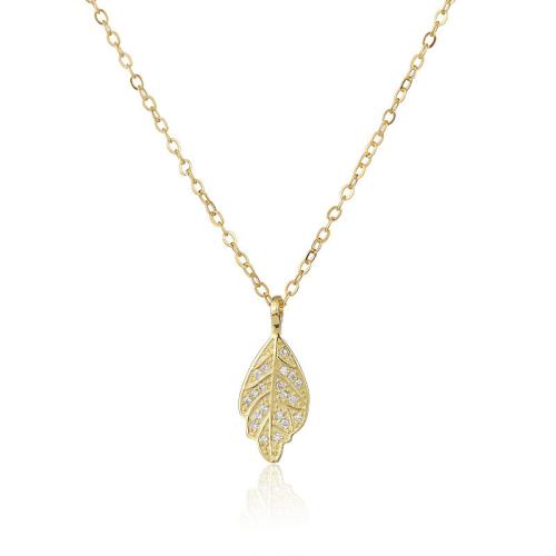 Cubic Zircon Micro Pave Brass Necklace micro pave cubic zirconia & for woman Length Approx 45 cm Sold By PC