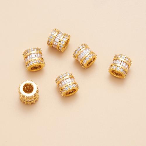 Kubni cirkonij Micro Pave Brass perle, Mesing, možete DIY & micro utrti kubni cirkonij, 8x8mm, Prodano By PC