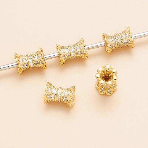 Cubic Zirconia Micro Pave Brass Beads Vacuum Ion Plating DIY & micro pave cubic zirconia Approx 1.2mm Sold By PC