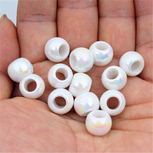 Acrylic Jewelry Beads plated DIY Approx 6mm Sold By Bag