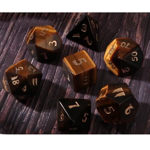 Dice for games Tiger Eye Geometrical Pattern Sold By PC