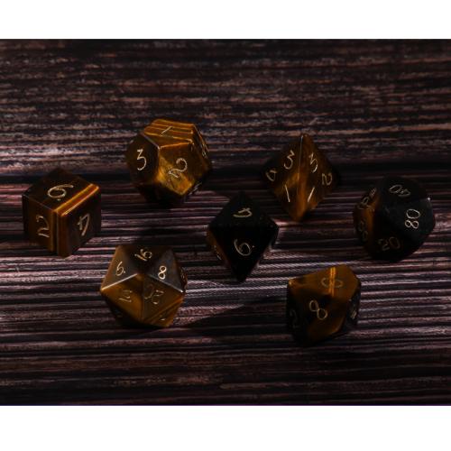 Dice for games Tiger Eye Geometrical Pattern Sold By PC