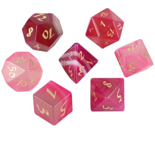 Dice for games Rose Agate Geometrical Pattern Sold By PC