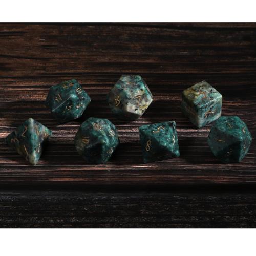 Dobbelstenen voor spelletjes, Afrikaans Turquoise, Geometrisch Patroon, verschillende stijlen voor de keuze, Verkocht door PC