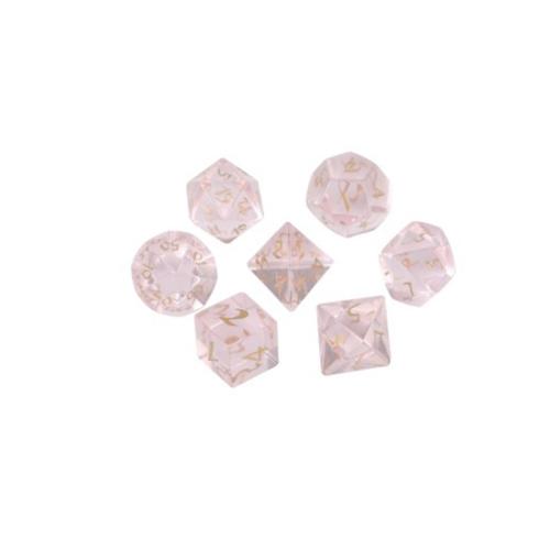 Dice for games Glass Geometrical Pattern pink Sold By PC