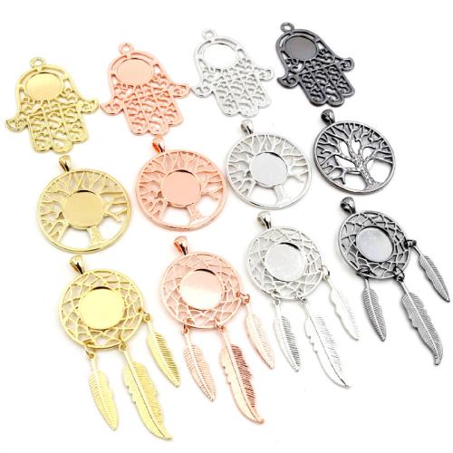 Zinc Alloy Pendant Cabochon Setting plated DIY nickel lead & cadmium free Approx Sold By Bag