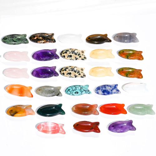 Gemstone Pendants Jewelry Fish DIY Sold By PC