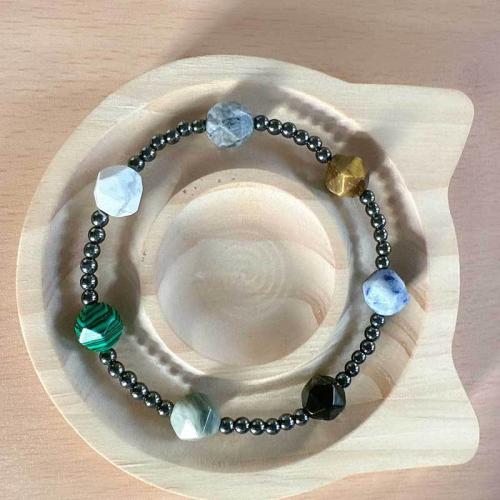 Bráisléid gemstone, Cloch Nádúrtha, le Leaisteacha Snáithe, unisex, nicil, luaidhe & caidmiam saor in aisce, Fad 16 cm, Díolta De réir PC