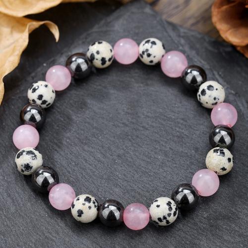 Gemstone Bracelets Dalmatian Unisex mixed colors Length 16 cm Sold By PC