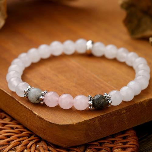 Quartz Armbånd, Clear Quartz, for kvinde, blandede farver, Længde 16 cm, Solgt af PC