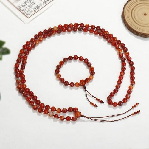 Jewelry Sets Red Agate with Polyester Cord handmade fashion jewelry & Unisex Sold By PC