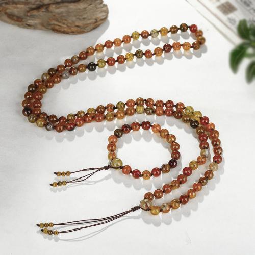 Jewelry Sets Dragon Veins Agate with Polyester Cord handmade fashion jewelry & Unisex Sold By PC