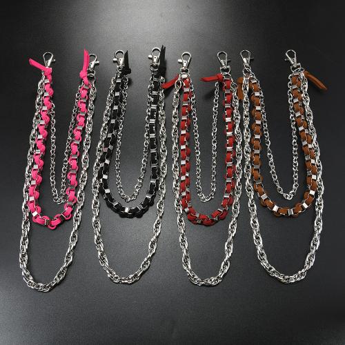 Body Chain Smycken, Zink Alloy, med Velveteen & Järn, tre lager & mode smycken & Unisex, fler färger för val, Säljs av PC