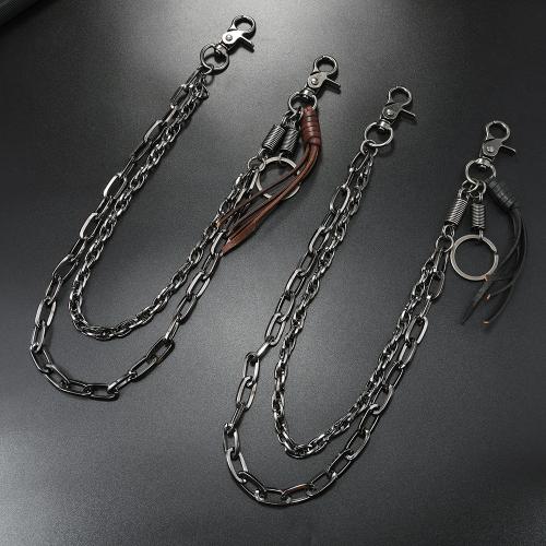 Body Chain Smycken, Zink Alloy, med Kohud & Järn, Dubbla lager & mode smycken & Unisex, fler färger för val, Säljs av PC