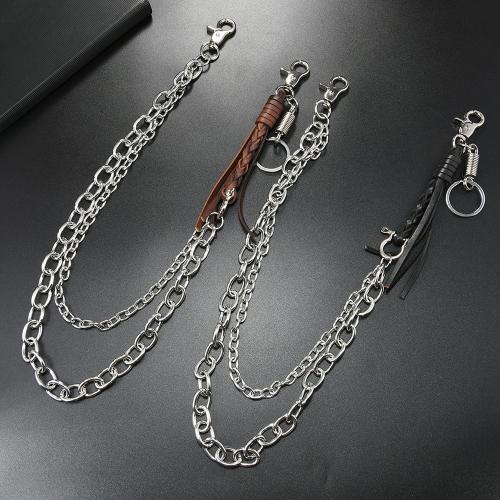 Body Chain Jewelry Zinc Alloy with Cowhide & Iron Double Layer & fashion jewelry & Unisex Sold By PC