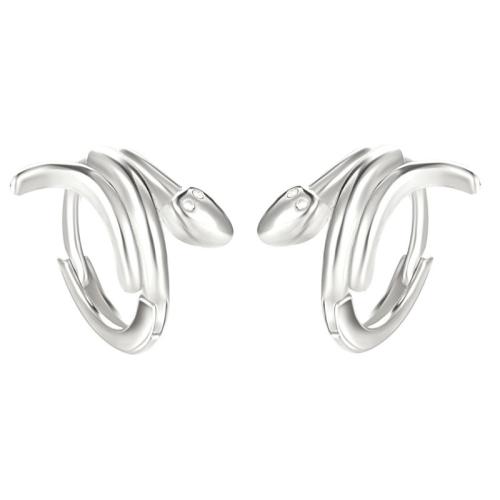 Prás Leverback Earring, Nathair, plátáilte, do bhean, dathanna níos mó le haghaidh rogha, 14mm, Díolta De réir Péire