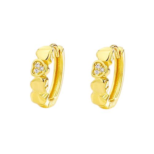 Cubic Zirconia Micro Pave Brass Earring plated micro pave cubic zirconia & for woman Sold By Pair