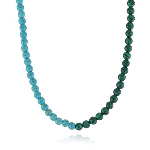 Natural Gemstone Jewelry Sets Malachite with turquoise vintage & for woman dark green Sold By PC