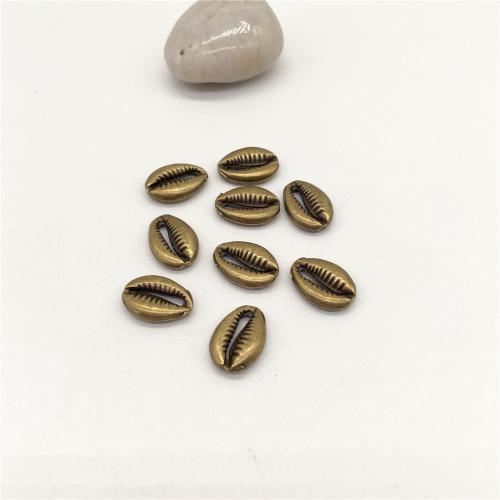 Zinc Alloy Pendler, Shell, antik bronze farve forgyldt, du kan DIY, 10x7mm, 100pc'er/Bag, Solgt af Bag