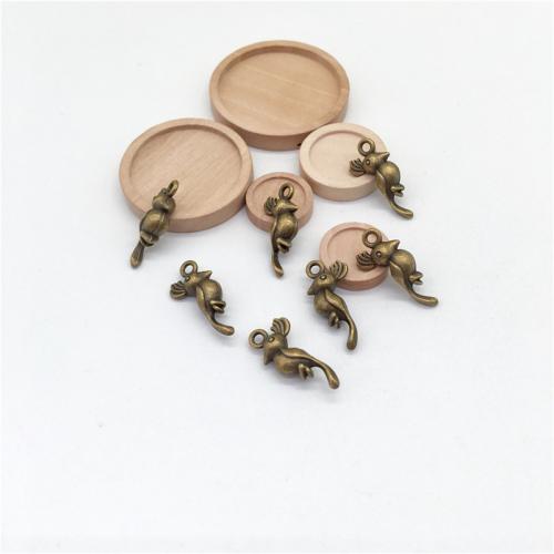 Zinc Alloy Animal Pendants Bird antique bronze color plated DIY Approx 5mm Sold By Bag