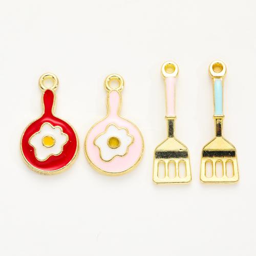 Zinc Alloy Enamel Pendants gold color plated DIY Approx 5mm Sold By Bag