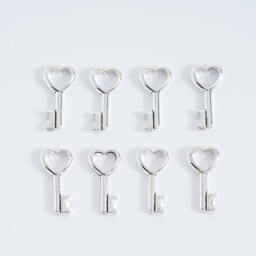 Zinc Alloy Key riipukset, Sinkkiseos, Lukko ja avain, päällystetty, tee-se-itse & erikokoisia valinnalle, enemmän värejä valinta, Reikä:N. 5mm, 100PC/laukku, Myymät laukku