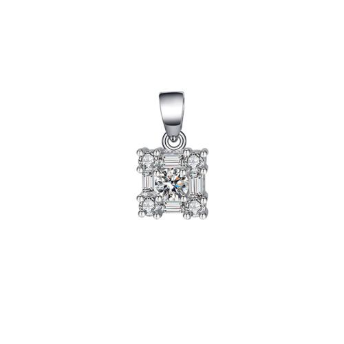 925 Sterling Silver Pendant platinum plated DIY & with rhinestone Sold By PC