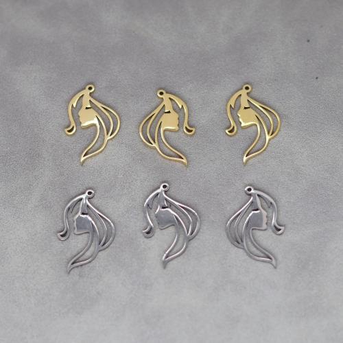 Stainless Steel Pendants 304 Stainless Steel Face plated DIY & hollow Sold By PC