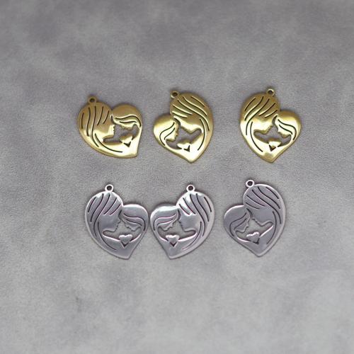 Stainless Steel Heart Pendants 304 Stainless Steel plated DIY & hollow Sold By PC