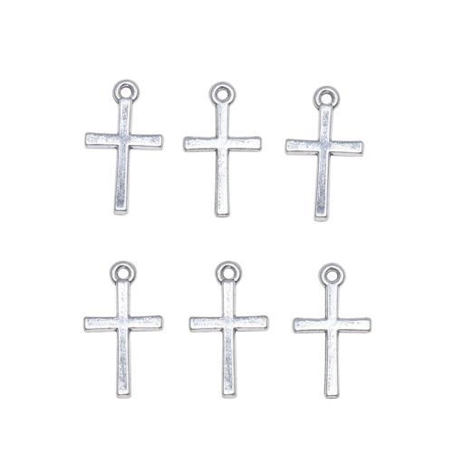 Zinc Alloy Cross Pendants antique silver color plated DIY Sold By Bag