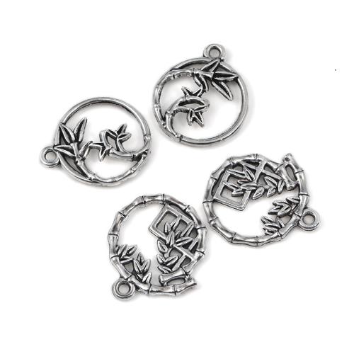 Zinc Alloy Pendants Bamboo antique silver color plated DIY Sold By Bag