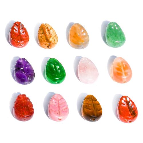 Gemstone Jewelry Beads Leaf Carved DIY Sold By Bag