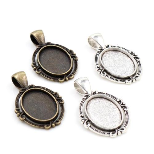 Zinc Alloy vedhæng Cabochon Setting, forgyldt, du kan DIY, flere farver til valg, nikkel, bly & cadmium fri, inner diameter:13x18mm, Ca. 100pc'er/Bag, Solgt af Bag