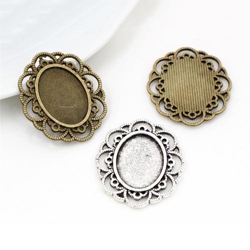 Zinc Alloy Pendant Cabochon Setting plated DIY nickel lead & cadmium free inner x18mm Approx Sold By Bag