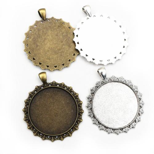 Zinc Alloy vedhæng Cabochon Setting, forgyldt, du kan DIY, flere farver til valg, nikkel, bly & cadmium fri, inner diameter:35mm, Ca. 100pc'er/Bag, Solgt af Bag