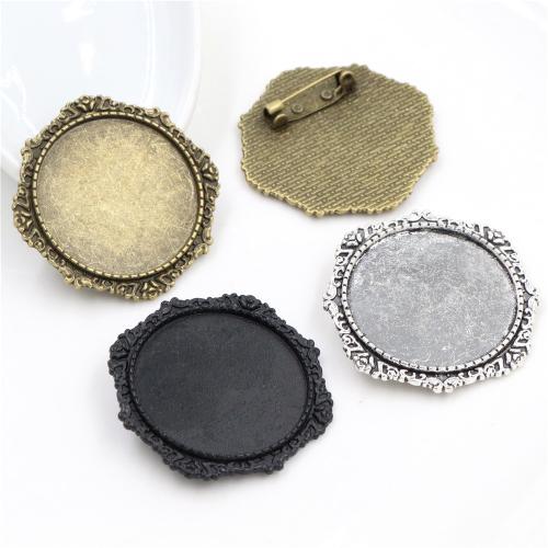 Zinc Alloy Broche Finde, forgyldt, du kan DIY, flere farver til valg, nikkel, bly & cadmium fri, inner diameter:30mm, Ca. 100pc'er/Bag, Solgt af Bag